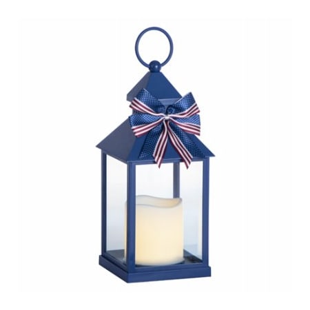 Rimports 1075BLU Resin Lantern GL43829